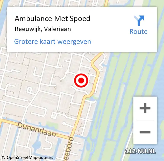 Locatie op kaart van de 112 melding: Ambulance Met Spoed Naar Reeuwijk, Valeriaan op 29 augustus 2015 03:20