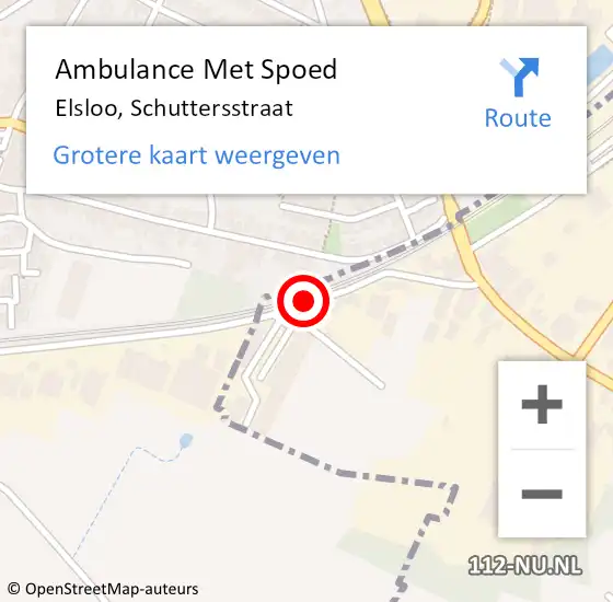 Locatie op kaart van de 112 melding: Ambulance Met Spoed Naar Elsloo, Schuttersstraat op 18 november 2013 21:13