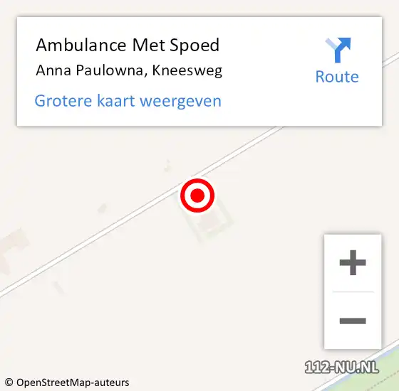 Locatie op kaart van de 112 melding: Ambulance Met Spoed Naar Anna Paulowna, Kneesweg op 30 augustus 2015 02:32