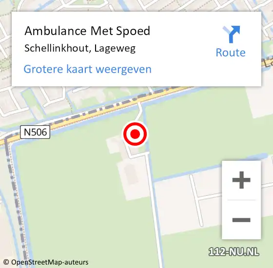 Locatie op kaart van de 112 melding: Ambulance Met Spoed Naar Schellinkhout, Lageweg op 18 november 2013 23:17