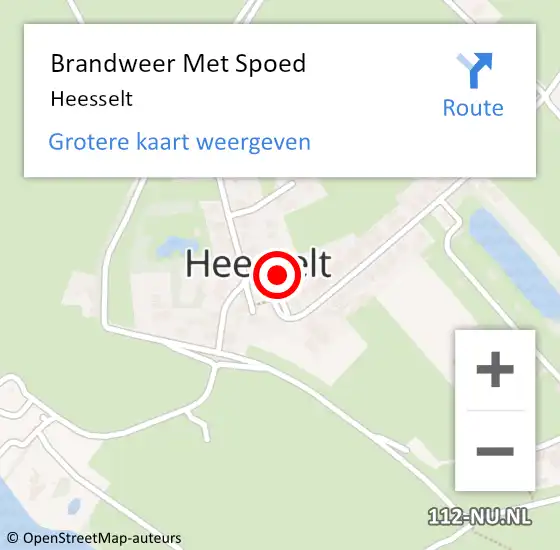 Locatie op kaart van de 112 melding: Brandweer Met Spoed Naar Heesselt op 30 augustus 2015 23:15