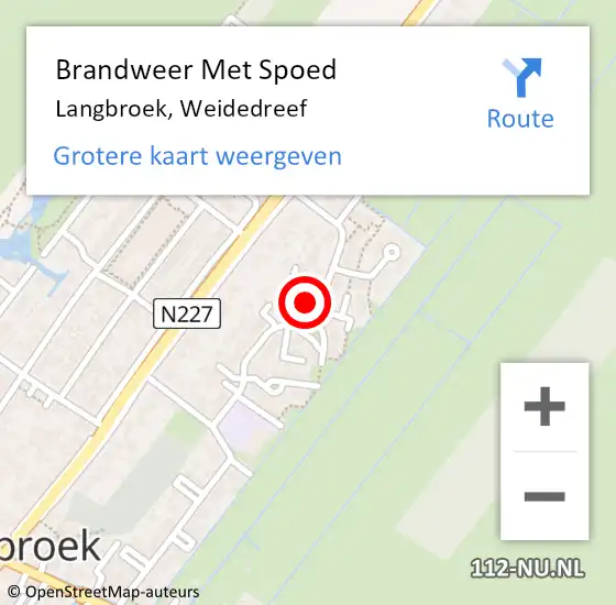 Locatie op kaart van de 112 melding: Brandweer Met Spoed Naar Langbroek, Weidedreef op 31 augustus 2015 02:28