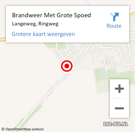 Locatie op kaart van de 112 melding: Brandweer Met Grote Spoed Naar Langeweg, Ringweg op 31 augustus 2015 07:33