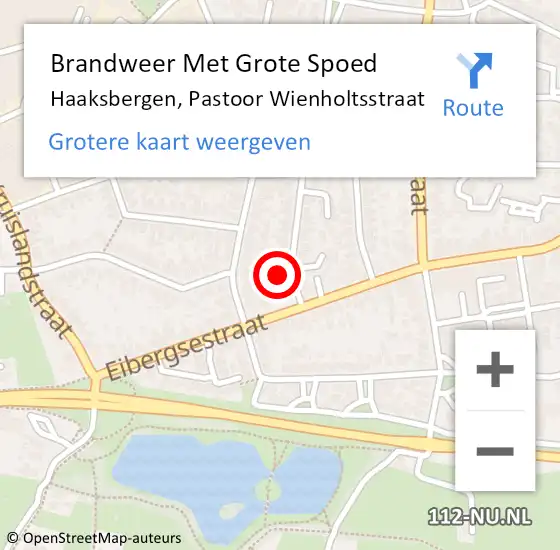 Locatie op kaart van de 112 melding: Brandweer Met Grote Spoed Naar Haaksbergen, Pastoor Wienholtsstraat op 31 augustus 2015 09:33