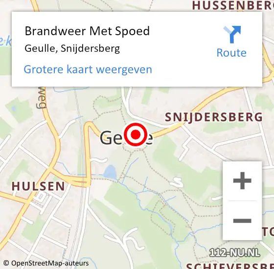 Locatie op kaart van de 112 melding: Brandweer Met Spoed Naar Geulle, Snijdersberg op 31 augustus 2015 11:48