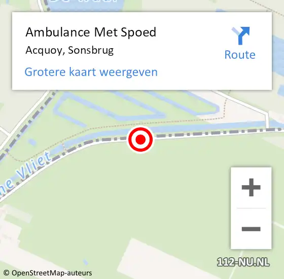 Locatie op kaart van de 112 melding: Ambulance Met Spoed Naar Acquoy, Sonsbrug op 31 augustus 2015 12:02