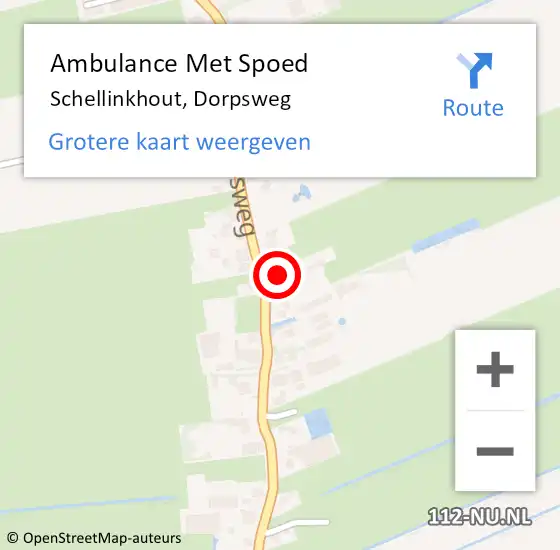 Locatie op kaart van de 112 melding: Ambulance Met Spoed Naar Schellinkhout, Dorpsweg op 19 november 2013 08:24