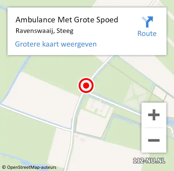 Locatie op kaart van de 112 melding: Ambulance Met Grote Spoed Naar Ravenswaaij, Steeg op 31 augustus 2015 21:34