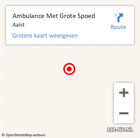 Locatie op kaart van de 112 melding: Ambulance Met Grote Spoed Naar Aalst op 1 september 2015 05:00