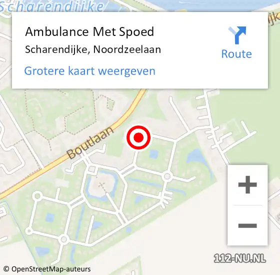 Locatie op kaart van de 112 melding: Ambulance Met Spoed Naar Scharendijke, Noordzeelaan op 1 september 2015 13:37