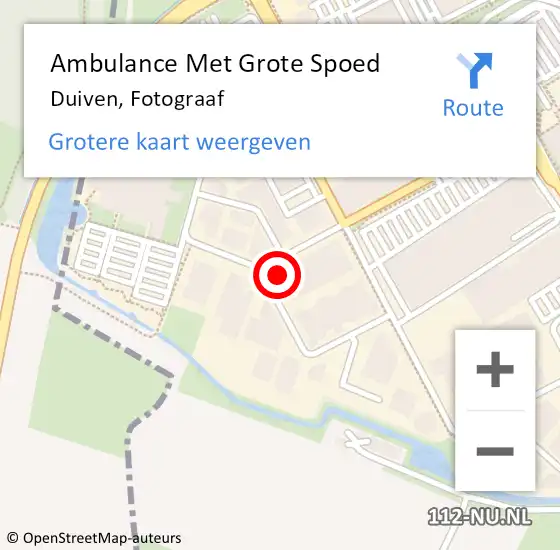 Locatie op kaart van de 112 melding: Ambulance Met Grote Spoed Naar Duiven, Fotograaf op 19 november 2013 10:54