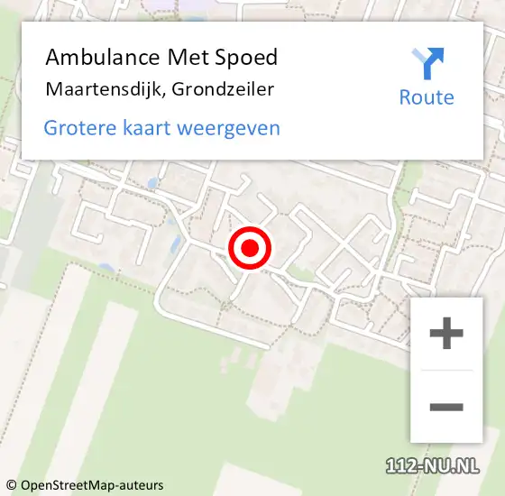 Locatie op kaart van de 112 melding: Ambulance Met Spoed Naar Maartensdijk, Grondzeiler op 2 september 2015 22:46