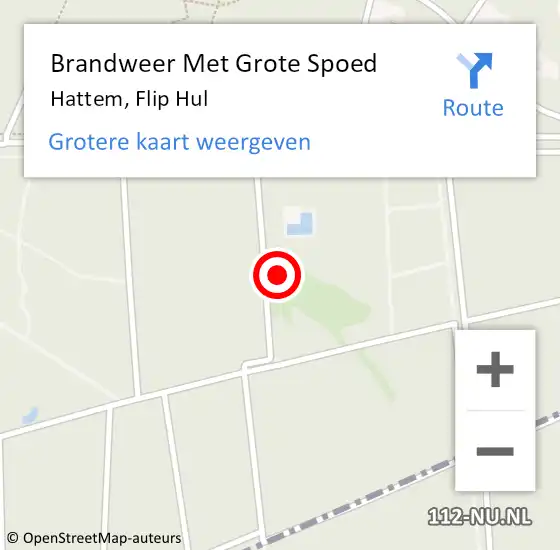 Locatie op kaart van de 112 melding: Brandweer Met Grote Spoed Naar Hattem, Flip Hul op 6 september 2013 11:04