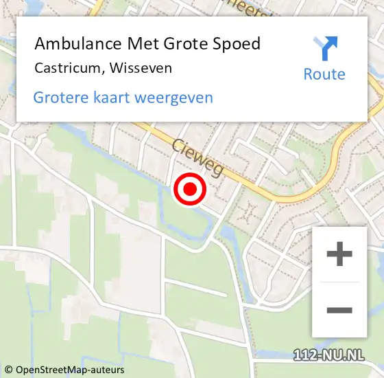 Locatie op kaart van de 112 melding: Ambulance Met Grote Spoed Naar Castricum, Wisseven op 4 september 2015 14:55