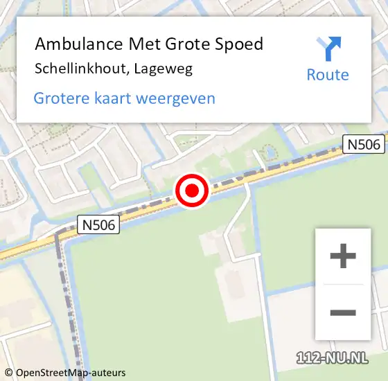 Locatie op kaart van de 112 melding: Ambulance Met Grote Spoed Naar Schellinkhout, Lageweg op 4 september 2015 17:14