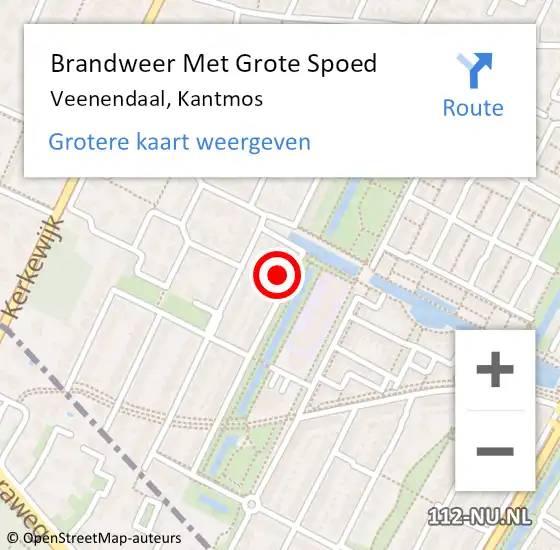 Locatie op kaart van de 112 melding: Brandweer Met Grote Spoed Naar Veenendaal, Kantmos op 6 september 2015 02:03