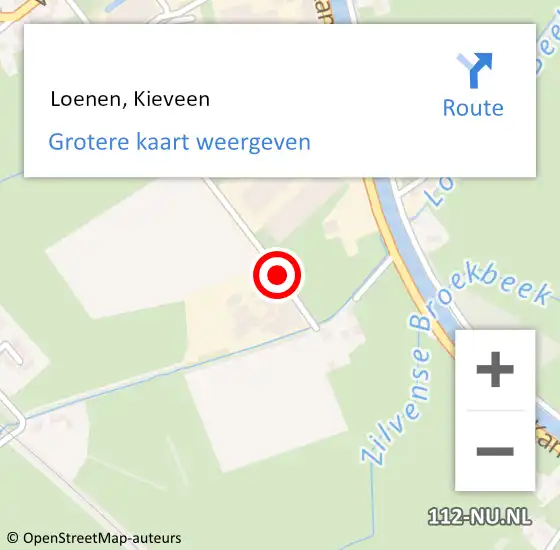 Locatie op kaart van de 112 melding:  Loenen, Kieveen op 7 september 2015 19:42