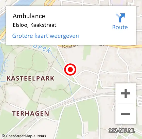 Locatie op kaart van de 112 melding: Ambulance Elsloo, Kaakstraat op 19 november 2013 20:22