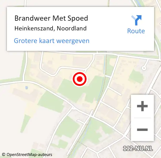 Locatie op kaart van de 112 melding: Brandweer Met Spoed Naar Heinkenszand, Noordland op 9 september 2015 20:23