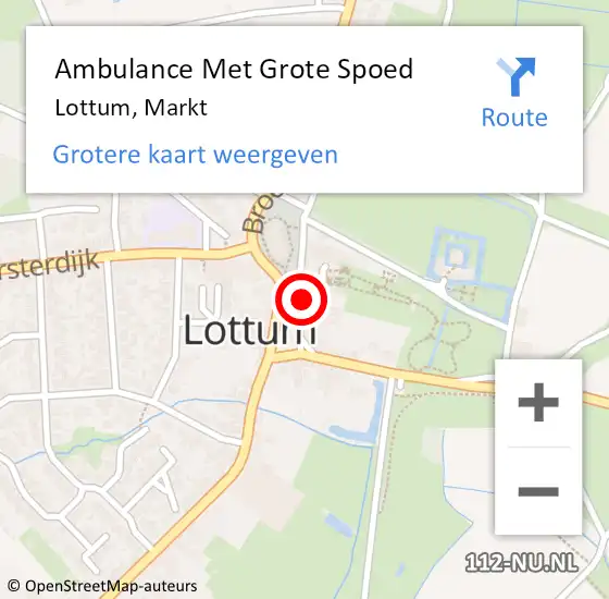 Locatie op kaart van de 112 melding: Ambulance Met Grote Spoed Naar Lottum, Markt op 20 november 2013 06:29