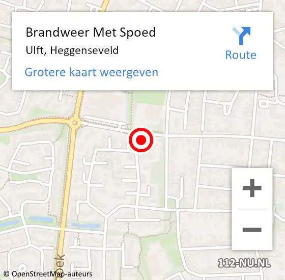 Locatie op kaart van de 112 melding: Brandweer Met Spoed Naar Ulft, Heggenseveld op 11 september 2015 18:15