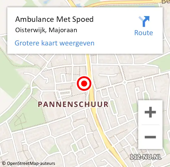 Locatie op kaart van de 112 melding: Ambulance Met Spoed Naar Oisterwijk, Majoraan op 12 september 2015 12:31