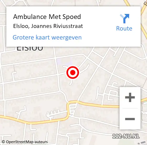 Locatie op kaart van de 112 melding: Ambulance Met Spoed Naar Elsloo, Joannes Riviusstraat op 20 november 2013 10:52