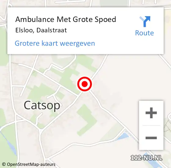 Locatie op kaart van de 112 melding: Ambulance Met Grote Spoed Naar Elsloo, Daalstraat op 20 november 2013 11:35