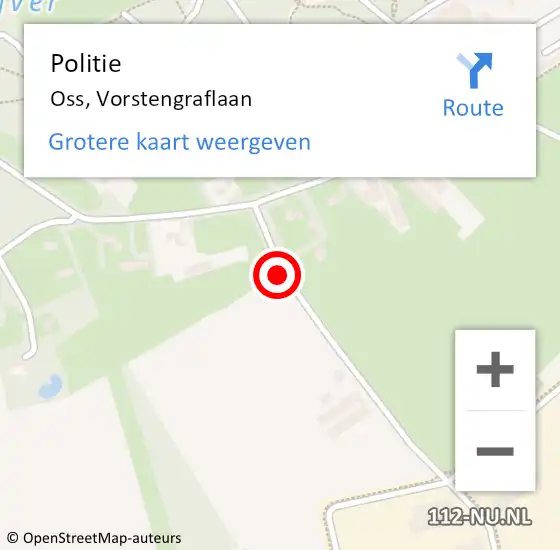 Locatie op kaart van de 112 melding: Politie Oss, Vorstengraflaan op 15 september 2015 23:39