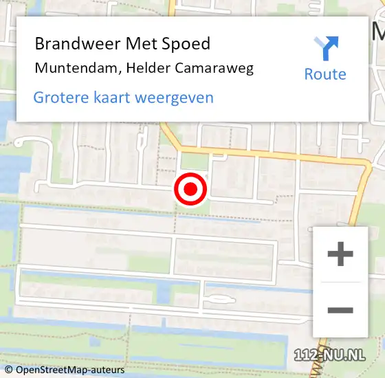 Locatie op kaart van de 112 melding: Brandweer Met Spoed Naar Muntendam, Helder Camaraweg op 20 november 2013 21:58