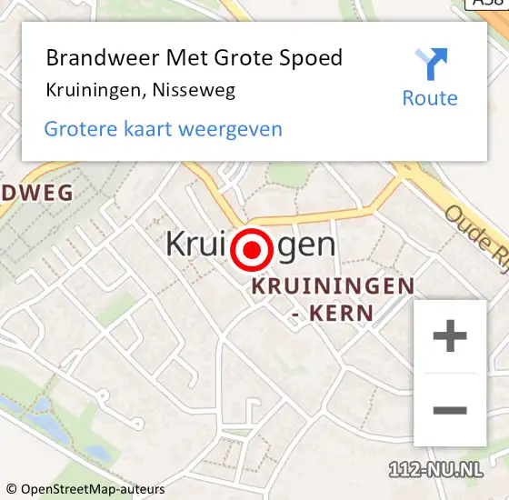 Locatie op kaart van de 112 melding: Brandweer Met Grote Spoed Naar Kruiningen, Nisseweg op 19 september 2015 05:07