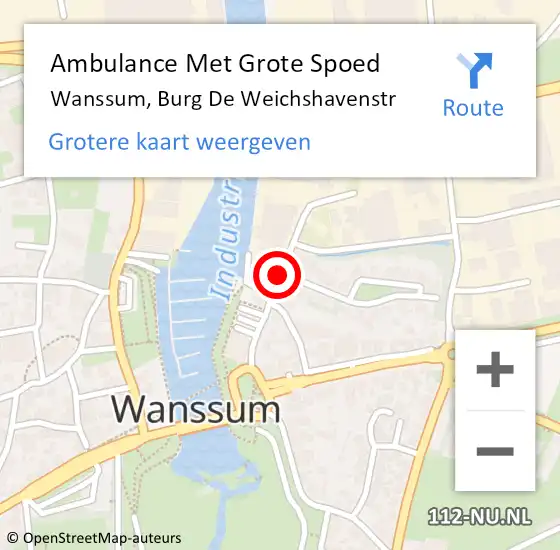 Locatie op kaart van de 112 melding: Ambulance Met Grote Spoed Naar Wanssum, Burg De Weichshavenstr op 19 september 2015 08:28