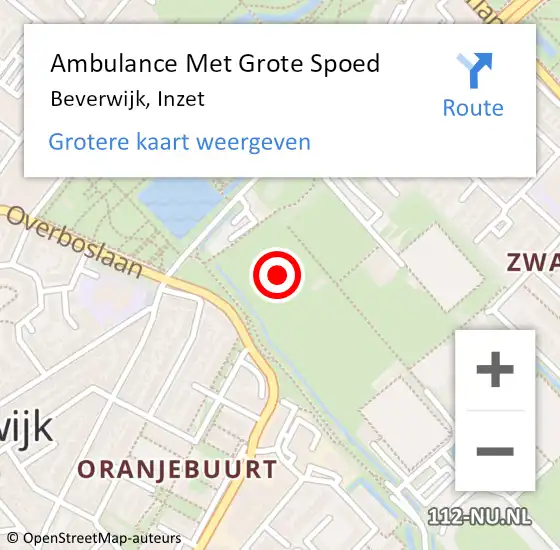 Locatie op kaart van de 112 melding: Ambulance Met Grote Spoed Naar Beverwijk, Inzet op 19 september 2015 10:19