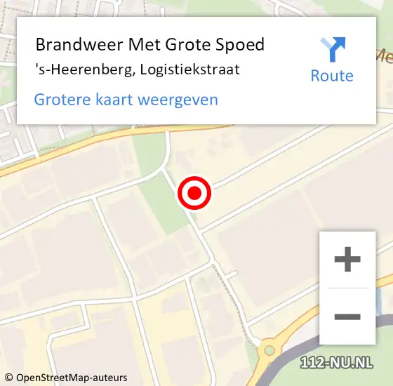 Locatie op kaart van de 112 melding: Brandweer Met Grote Spoed Naar 's-Heerenberg, Logistiekstraat op 21 november 2013 02:12