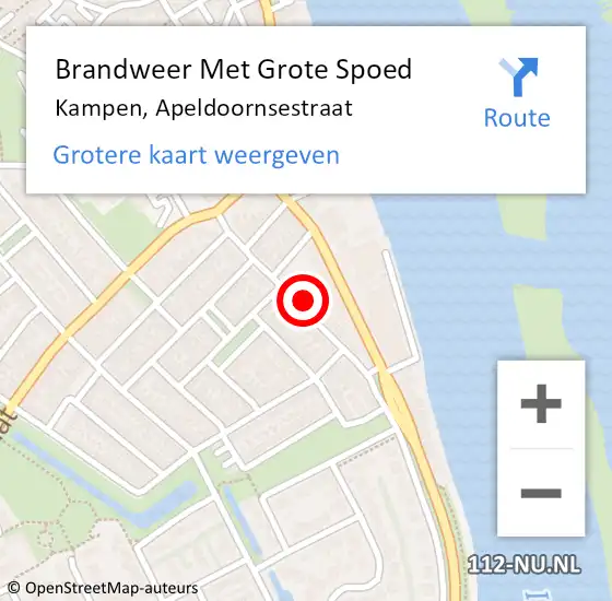 Locatie op kaart van de 112 melding: Brandweer Met Grote Spoed Naar Kampen, Apeldoornsestraat op 21 november 2013 08:20