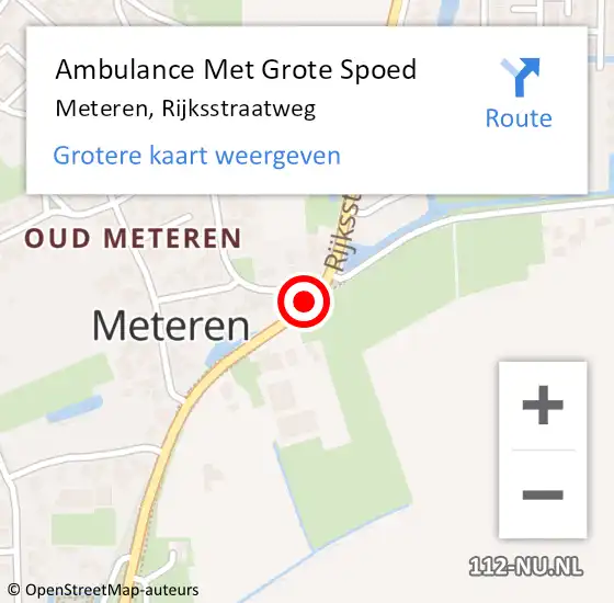 Locatie op kaart van de 112 melding: Ambulance Met Grote Spoed Naar Meteren, Rijksstraatweg op 22 september 2015 08:13