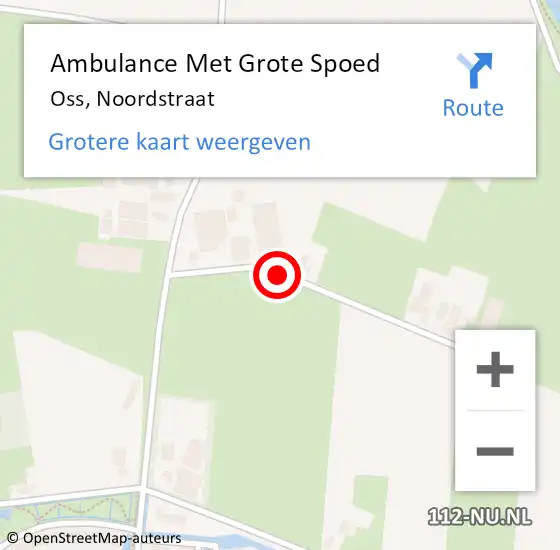 Locatie op kaart van de 112 melding: Ambulance Met Grote Spoed Naar Oss, Noordstraat op 23 september 2015 01:52