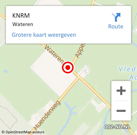 Locatie op kaart van de 112 melding: KNRM Wateren op 23 september 2015 10:36