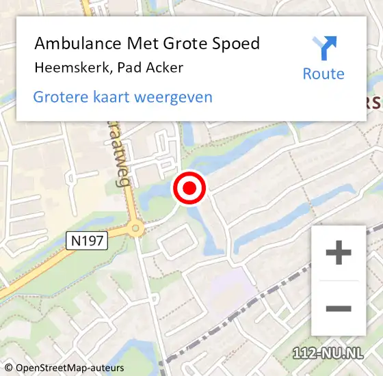 Locatie op kaart van de 112 melding: Ambulance Met Grote Spoed Naar Heemskerk, Pad Acker op 24 september 2015 09:51