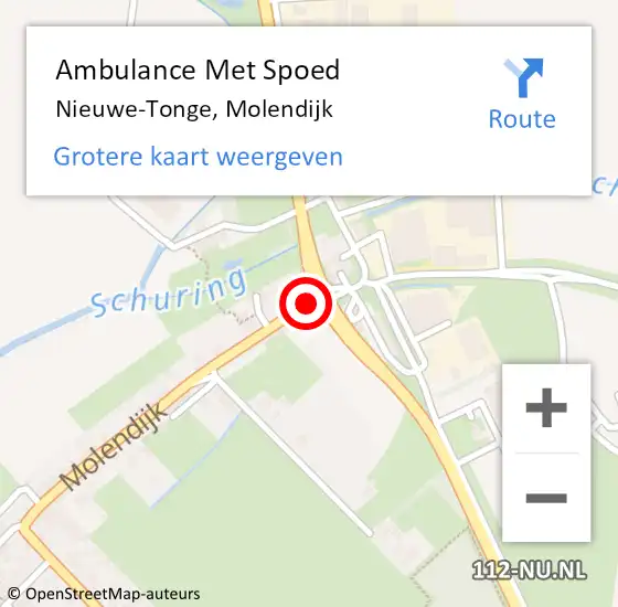 Locatie op kaart van de 112 melding: Ambulance Met Spoed Naar Nieuwe-Tonge, Molendijk op 24 september 2015 17:20