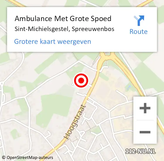 Locatie op kaart van de 112 melding: Ambulance Met Grote Spoed Naar Sint-Michielsgestel, Spreeuwenbos op 24 september 2015 17:43