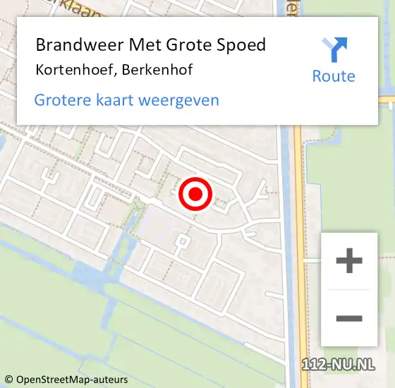 Locatie op kaart van de 112 melding: Brandweer Met Grote Spoed Naar Kortenhoef, Berkenhof op 21 november 2013 15:39