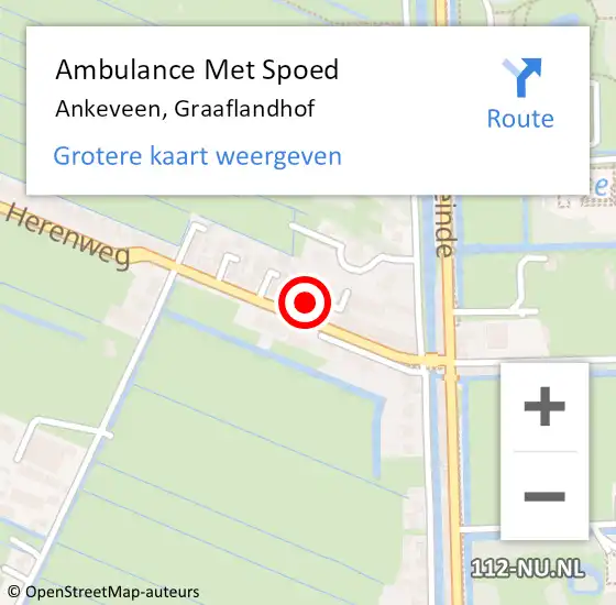 Locatie op kaart van de 112 melding: Ambulance Met Spoed Naar Ankeveen, Graaflandhof op 21 november 2013 16:34