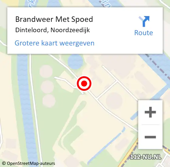 Locatie op kaart van de 112 melding: Brandweer Met Spoed Naar Dinteloord, Noordzeedijk op 26 september 2015 11:52