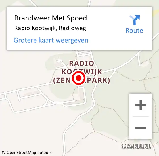 Locatie op kaart van de 112 melding: Brandweer Met Spoed Naar Radio Kootwijk, Radioweg op 26 september 2015 13:37