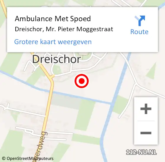 Locatie op kaart van de 112 melding: Ambulance Met Spoed Naar Dreischor, Mr. Pieter Moggestraat op 27 september 2015 13:05