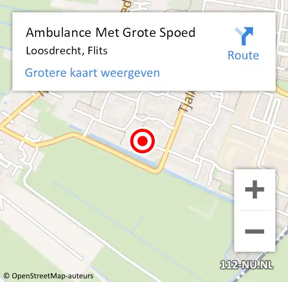 Locatie op kaart van de 112 melding: Ambulance Met Grote Spoed Naar Loosdrecht, Flits op 27 september 2015 16:21