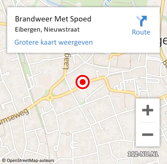 Locatie op kaart van de 112 melding: Brandweer Met Spoed Naar Eibergen, Nieuwstraat op 28 september 2015 08:19