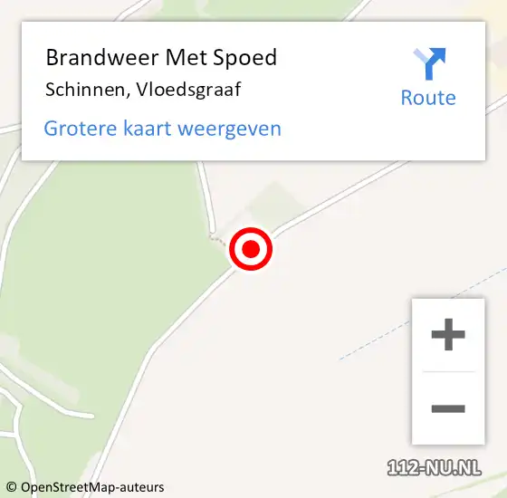 Locatie op kaart van de 112 melding: Brandweer Met Spoed Naar Schinnen, Vloedsgraaf op 28 september 2015 18:30