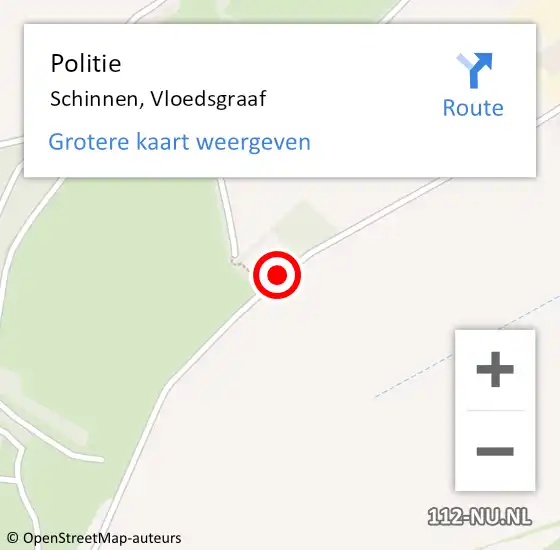 Locatie op kaart van de 112 melding: Politie Schinnen, Vloedsgraaf op 28 september 2015 18:36